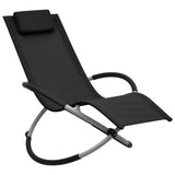 Children's Sun Lounger Steel Black