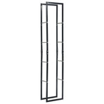 Firewood Rack Black 40x25x200 cm Steel