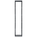 Firewood Rack Black 40x25x200 cm Steel