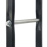 Firewood Rack Black 40x25x200 cm Steel - Rear View