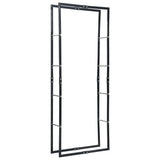 Firewood Rack Black 80x25x200 cm Steel