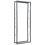 Firewood Rack Black 80x25x200 cm Steel