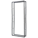Firewood Rack Black 80x25x200 cm Steel - Side View