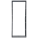 Firewood Rack Black 80x25x200 cm Steel - Top-Down View