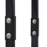 Firewood Rack Black 80x25x200 cm Steel - Rear View