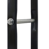 Firewood Rack Black 80x25x200 cm Steel - Close-Up Angle
