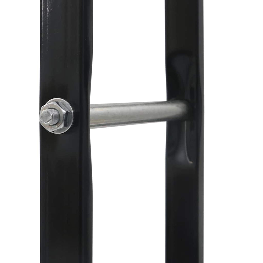Firewood Rack Black 80x25x200 cm Steel