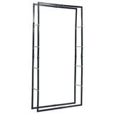 Firewood Rack Black 100x25x200 cm Steel