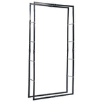 Firewood Rack Black 100x25x200 cm Steel