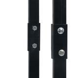 Firewood Rack Black 100x25x200 cm Steel - 45-Degree Angle