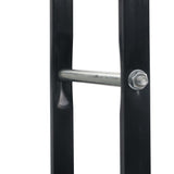 Firewood Rack Black 100x25x200 cm Steel - Rear View