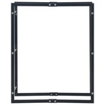Firewood Rack Black 80x25x100 cm Steel