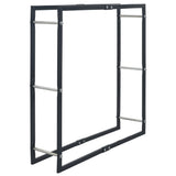 Firewood Rack Black 100x25x100 cm Steel