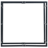 Firewood Rack Black 100x25x100 cm Steel - Side View