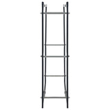 Firewood Rack Black 100x25x100 cm Steel