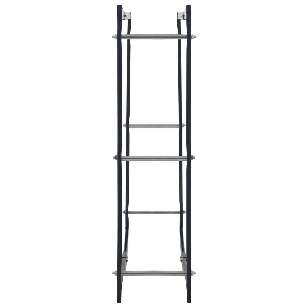 Firewood Rack Black 100x25x100 cm Steel