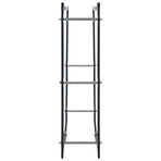 Firewood Rack Black 100x25x100 cm Steel
