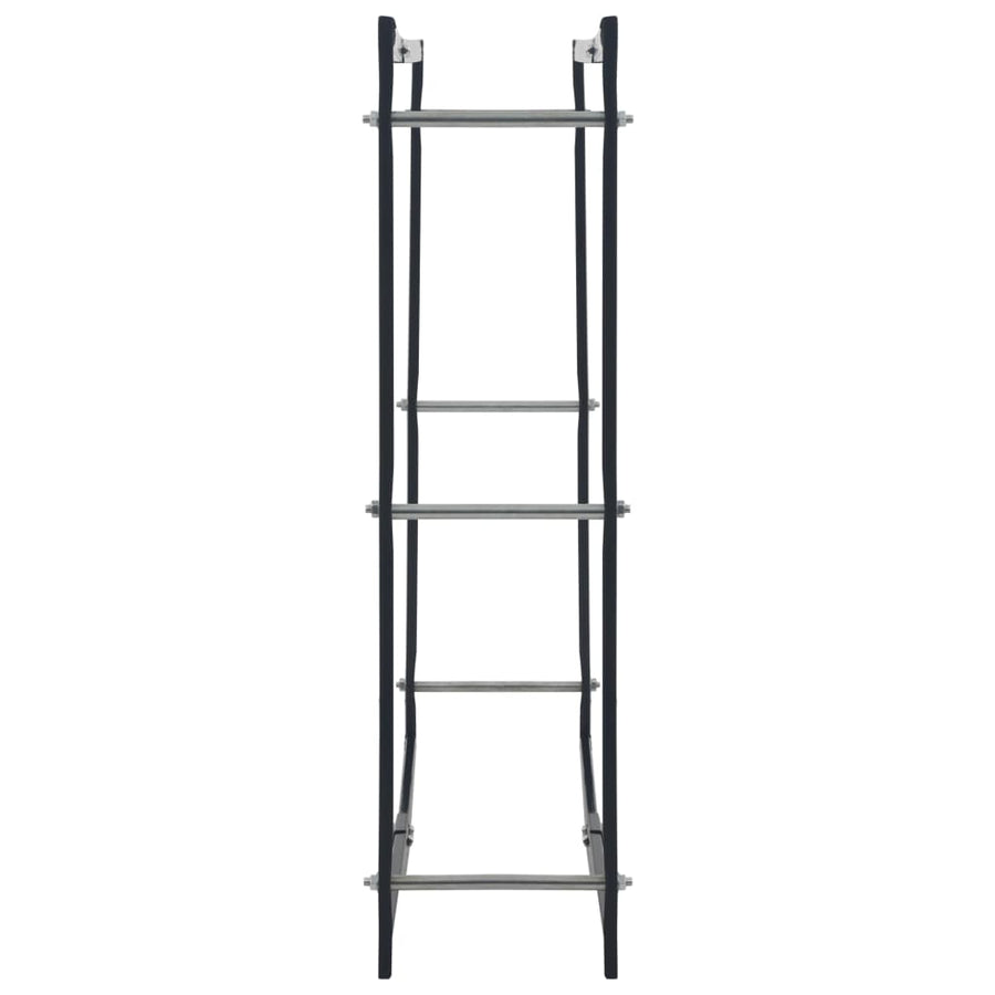 Firewood Rack Black 100x25x100 cm Steel