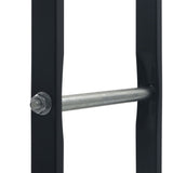 Firewood Rack Black 100x25x100 cm Steel - 45-Degree Angle