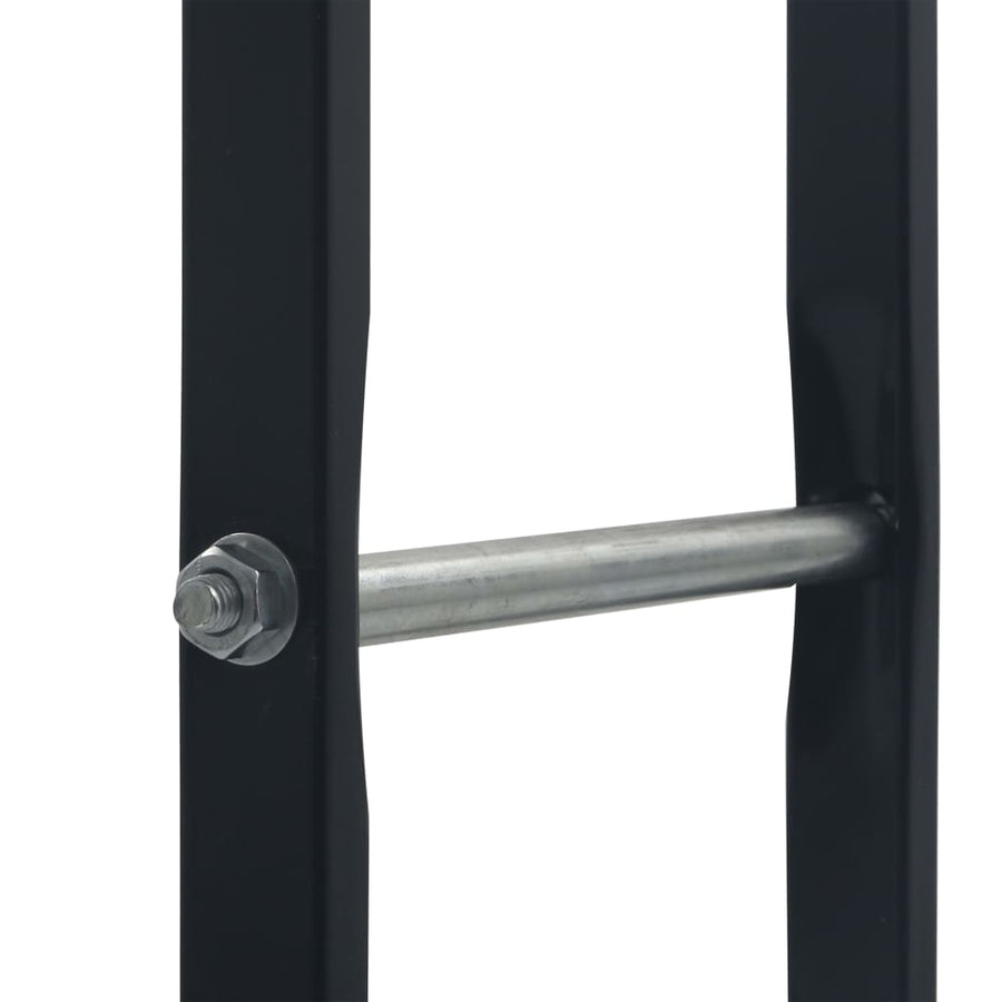 Firewood Rack Black 100x25x100 cm Steel