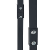 Firewood Rack Black 100x25x100 cm Steel - Rear View