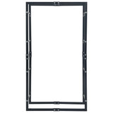 Firewood Rack Black 80x25x150 cm Steel - Side View