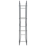 Firewood Rack Black 80x25x150 cm Steel