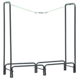 Firewood Rack Anthracite 120x35x120 cm Steel - Front View