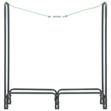 Firewood Rack Anthracite 120x35x120 cm Steel - Side View