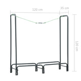 Firewood Rack Anthracite 120x35x120 cm Steel - Extra Image