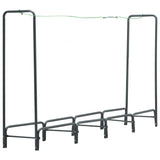 Firewood Rack Anthracite 240x35x120 cm Steel - Front View
