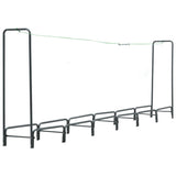 Firewood Rack Anthracite 360x35x120 cm Steel - Front View