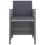 13 Piece Outdoor Dining Set with Cushions Poly Rattan Anthracite - Top-Down View