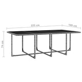 13 Piece Outdoor Dining Set with Cushions Poly Rattan Anthracite - Low Angle