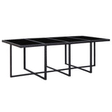 13 Piece Outdoor Dining Set with Cushions Poly Rattan Black - Top-Down View