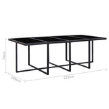 13 Piece Outdoor Dining Set with Cushions Poly Rattan Black - Extra Image