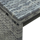 Coffee Table Anthracite 70x40x38 cm Poly Rattan - Side View