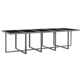 15 Piece Outdoor Dining Set with Cushions Poly Rattan Anthracite