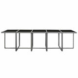 15 Piece Outdoor Dining Set with Cushions Poly Rattan Anthracite