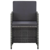 15 Piece Outdoor Dining Set with Cushions Poly Rattan Anthracite
