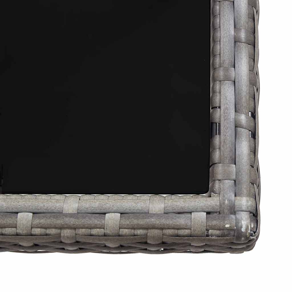 15 Piece Outdoor Dining Set with Cushions Poly Rattan Anthracite