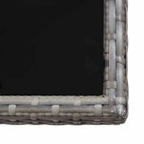 15 Piece Outdoor Dining Set with Cushions Poly Rattan Anthracite - Extra Image