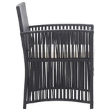 4 Piece Garden Lounge Set with Cushion Poly Rattan Black - Extra Image