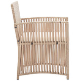 4 Piece Garden Lounge Set with Cushion Poly Rattan Beige - Extra Image