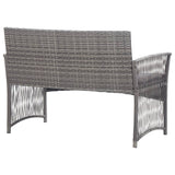 4 Piece Garden Lounge Set with Cushion Poly Rattan Anthracite - Extra Image