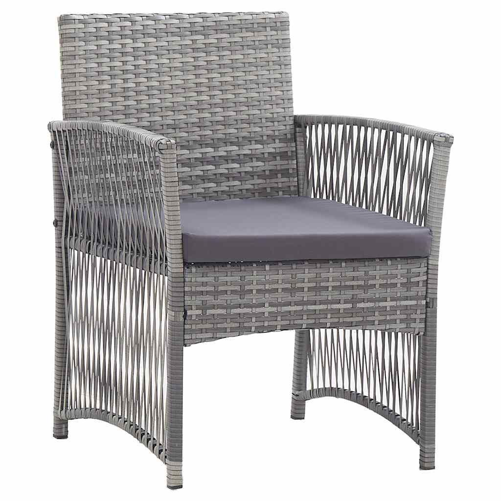 4 Piece Garden Lounge Set with Cushion Poly Rattan Anthracite
