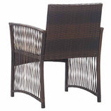 Garden Armchairs with Cushions 2 pcs Brown Poly Rattan