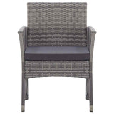 Garden Armchairs with Cushions 2 pcs Anthracite Poly Rattan