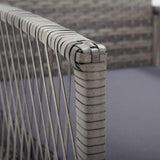 Garden Armchairs with Cushions 2 pcs Anthracite Poly Rattan - Close-Up Angle