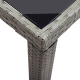 Garden Table Anthracite 123x60x74 cm Poly Rattan